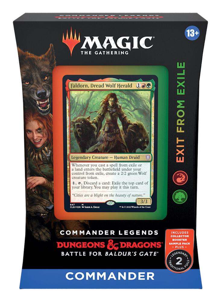 Commander Legends Battle for Baldurs Gate Commander Deck Exit from Exile sealed product